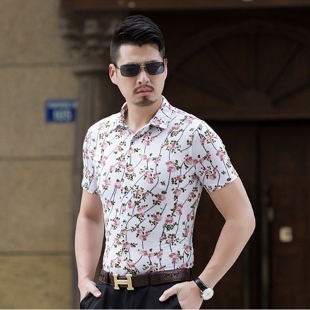 Camisa Masculina Linda Florida Primavera Verão Praias