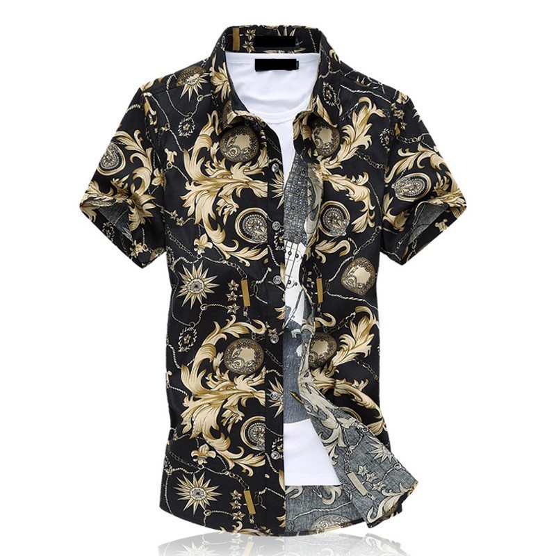 camisa masculina estampada