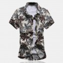 Men's Colorful Floral Shirt Hawaiian Button Short Sleeve Holiday