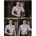 Men's Colorful Floral Shirt Hawaiian Button Short Sleeve Holiday