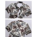 Men's Colorful Floral Shirt Hawaiian Button Short Sleeve Holiday