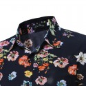 Camisa Casual Floral Masculina Estilo Verão Primavera Jovens