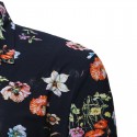 Camisa Casual Floral Masculina Estilo Verão Primavera Jovens