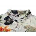 Camisa Casual Masculina Moda Estampada Floral Colorida Praia