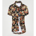 Camisa Florida Estampada Masculina Casual Elegante Verão Praia