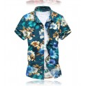 Men's Print Shirt Colorful Flowers Summer Beach Season