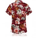 Camisa Masculina Estampada Flores Coloridas Verão Estação Praia