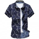 Camisa Masculina Estampada Moda Verão Casual Moderna Jovens