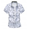 Men's Fashion Printed Shirt Summer Fashion Casual Modern Young