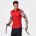 Camisa Social Manga Longa Masculina Estampada Moda Estilo