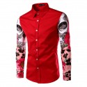 Social Shirt Long Sleeve Men's Print Style Ballads Fashion