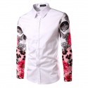 Social Shirt Long Sleeve Men's Print Style Ballads Fashion