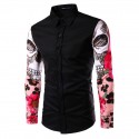 Social Shirt Long Sleeve Men's Print Style Ballads Fashion