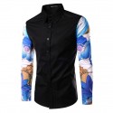 Camisa Social Manga Longa Masculina Estampada Moda Estilo