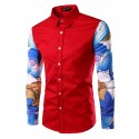 Camisa Social Manga Longa Masculina Estampada Moda Estilo