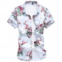 Camisa Masculina Moda Floral Estilo Praia Verão Moderna Nova Tendencia