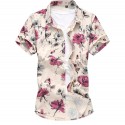 Camisa Casual Masculina Moderna De Flores Desenhos Estamapada Linda