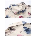 Camisa Casual Masculina Moderna De Flores Desenhos Estamapada Linda