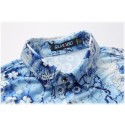 Camisa Masculina Flores Estampadas Tendencia Estação Moda