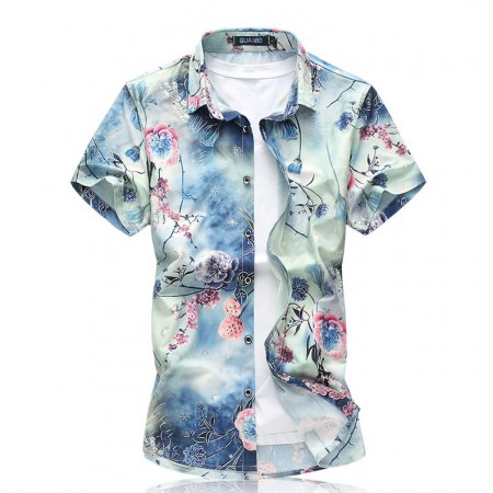 Men's Casual Shirt Modern Floral Style Beach Summer Colorful