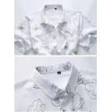 Camisa Estampada Masculina Linda Moda Casual Elegante Jovens