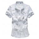 Camisa Estampada Masculina Linda Moda Casual Elegante Jovens