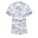 Camisa Estampada Masculina Linda Moda Casual Elegante Jovens