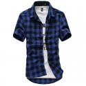 Men's Casual Chiffon Shirt Casual Short Sleeve Summer Fashion Button