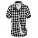 Men's Casual Chiffon Shirt Casual Short Sleeve Summer Fashion Button