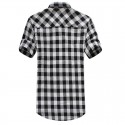 Camisa Xadrez Masculina Manga Curta Casual de Botões Moda Verão