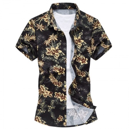 Men's Casual Shirt Fashion Beach Summer Print Florida