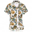 Floral Printed Style Shirt Hawaiian Summer Vacation Men's