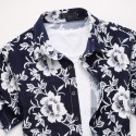 Camisa Floral Estampada Estilo Férias de Verão Havaiana Masculina