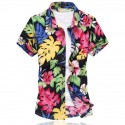 Floral Printed Style Shirt Hawaiian Summer Vacation Men's