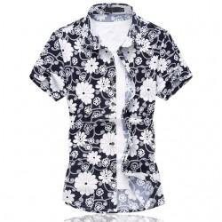 camisa florida preta masculina