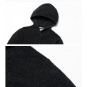 Men's Cold Jacket Long Sleeve Black with Hood Thick