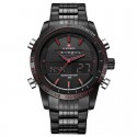 Men's Black Sport Watch in Quartz and Digital Ceramics