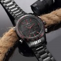 Men's Black Sport Watch in Quartz and Digital Ceramics