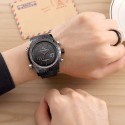 Men's Black Sport Watch in Quartz and Digital Ceramics