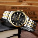 Fine Quartz Watch Golden Steel Stainless Steel President