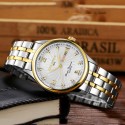 Fine Quartz Watch Golden Steel Stainless Steel President