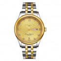 Fine Quartz Watch Golden Steel Stainless Steel President