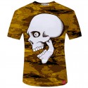 Camisa Temática Caveira 3D Estampada Masculina Manga Curta