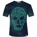 Skull Shirt 3D Stamped Men's Short Sleeve