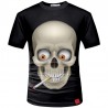 Black Shirt 3D Skull Men's Short Sleeve