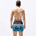 783/5000 Men's Short Short Blue Floral Fashion Beach White Stripes