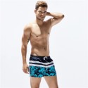 783/5000 Men's Short Short Blue Floral Fashion Beach White Stripes