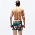 783/5000 Men's Short Short Blue Floral Fashion Beach White Stripes