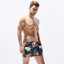 783/5000 Men's Short Short Blue Floral Fashion Beach White Stripes