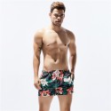 783/5000 Men's Short Short Blue Floral Fashion Beach White Stripes